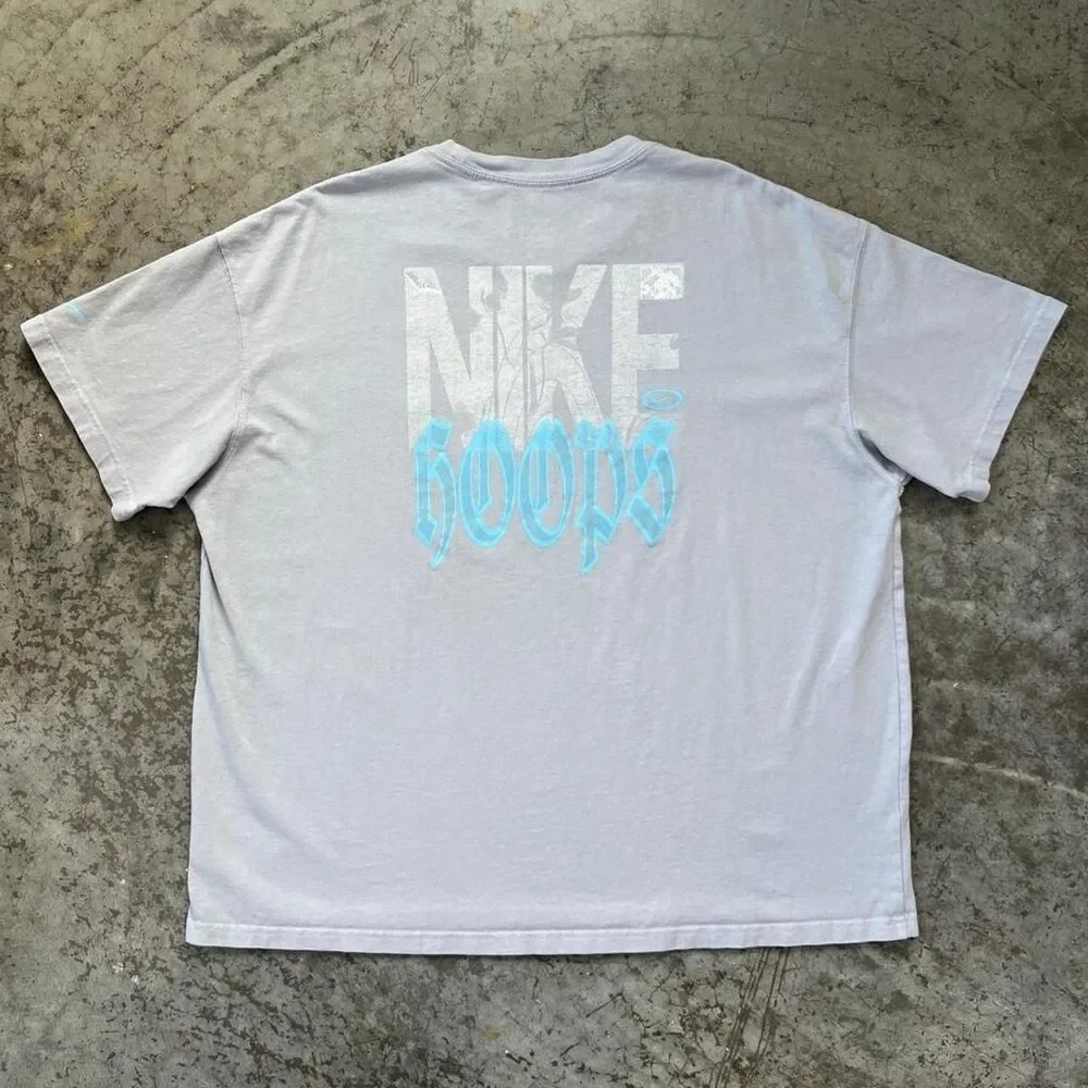 Nike Hoops Loose Fit Graphic Tee Grey XXL Heavyweight Short Sleeve T-Shirt